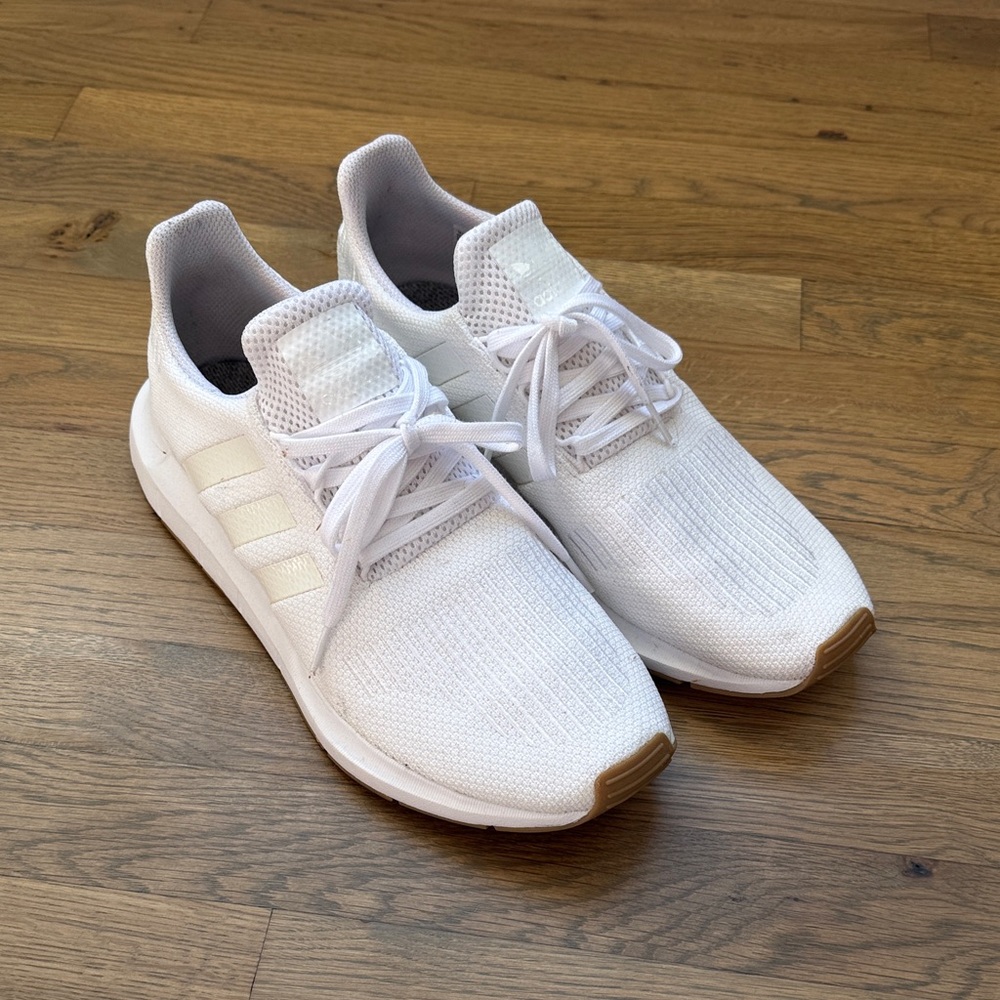 Adidas Men's White and Tan Sneakers